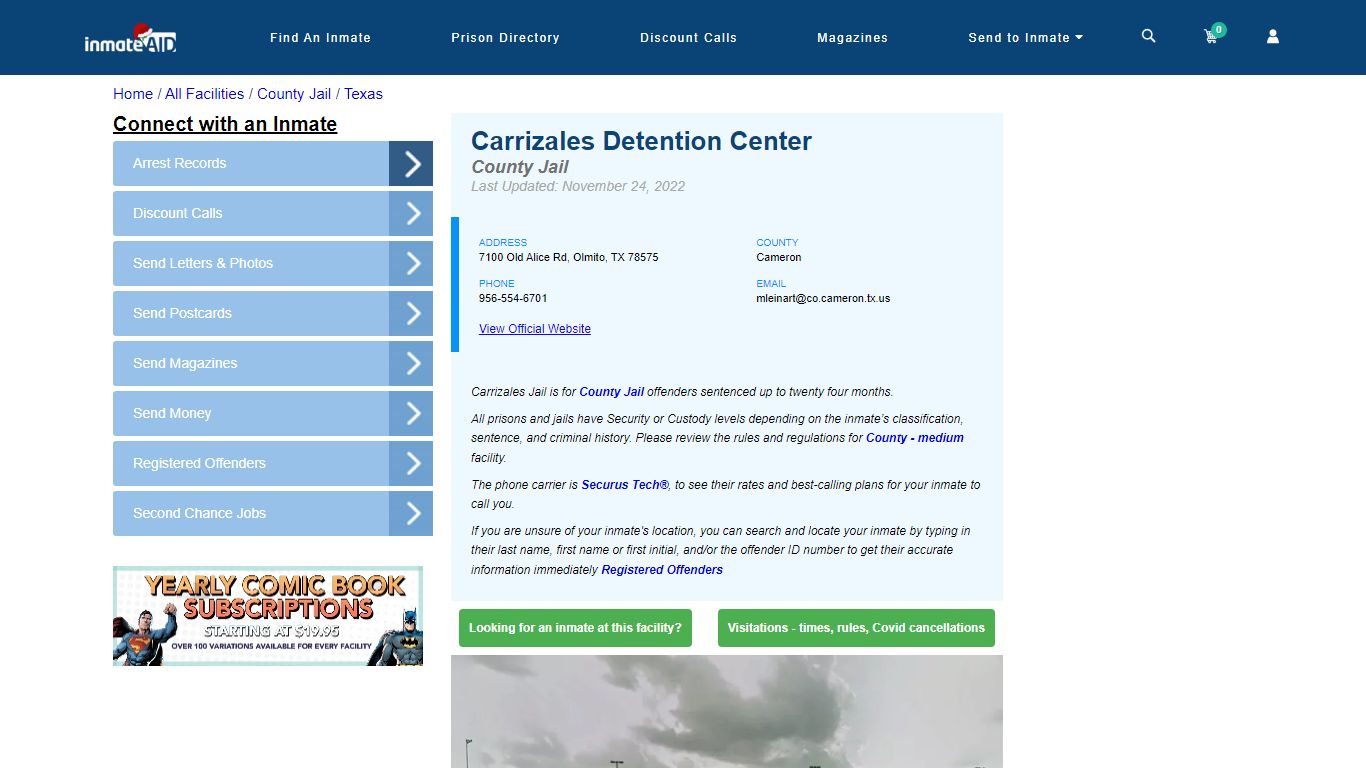 Carrizales Detention Center - Inmate Locator - Olmito, TX